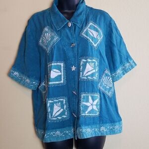 Country Wear 2000 Casuals Tropical Shirt